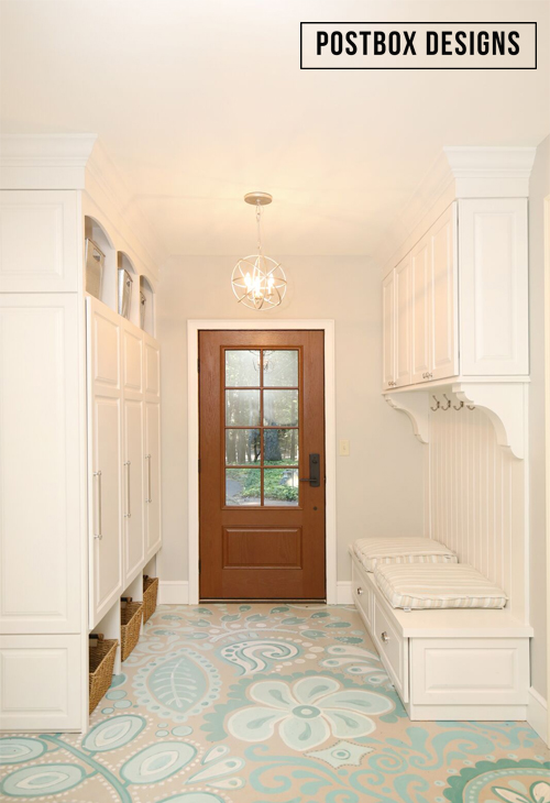 My Very Own Mudroom Makeover Reveal 80 Painted Floors