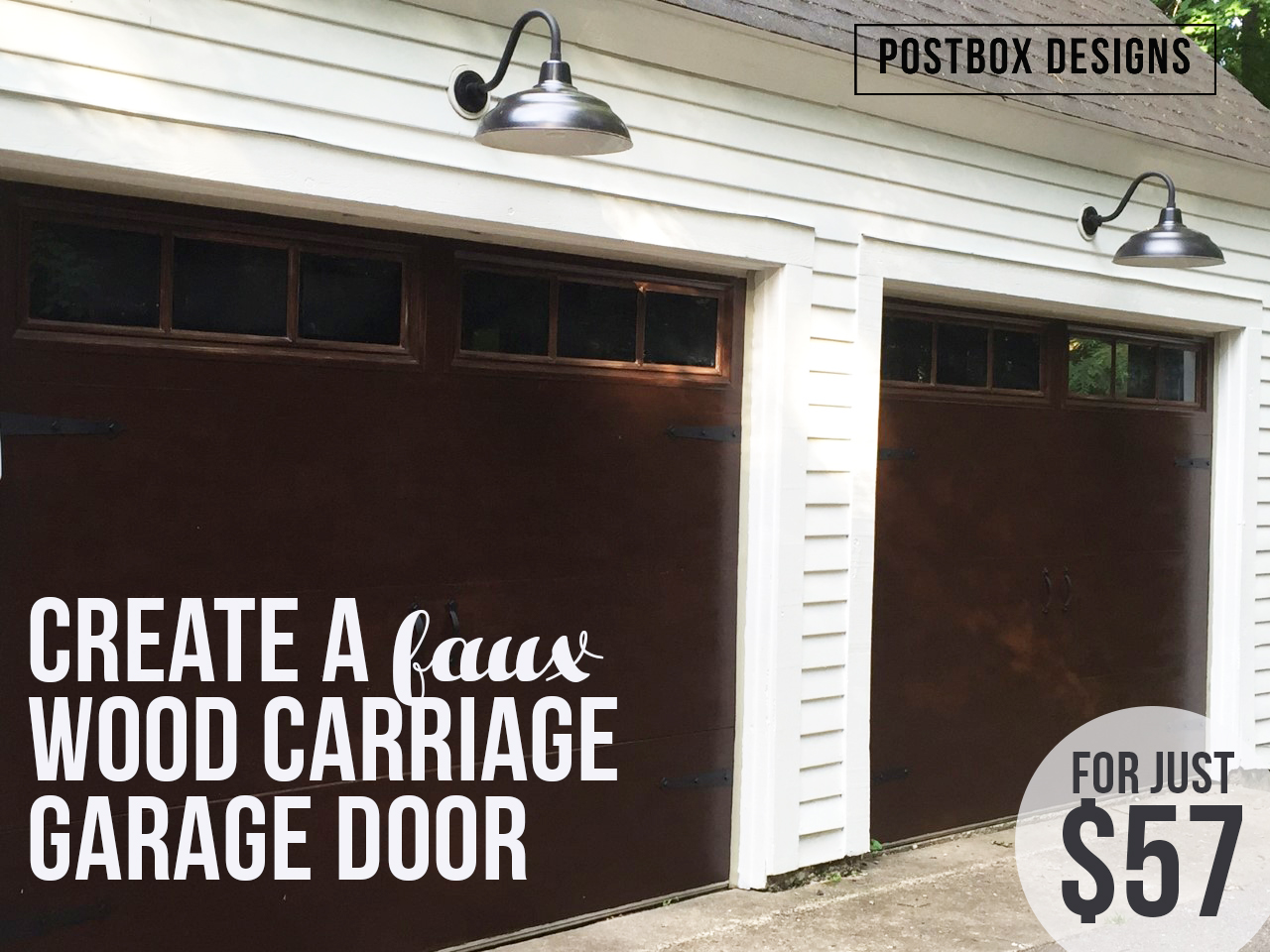 My 57 Garage Door Makeover How To Knock Off Expensive Wood Doors