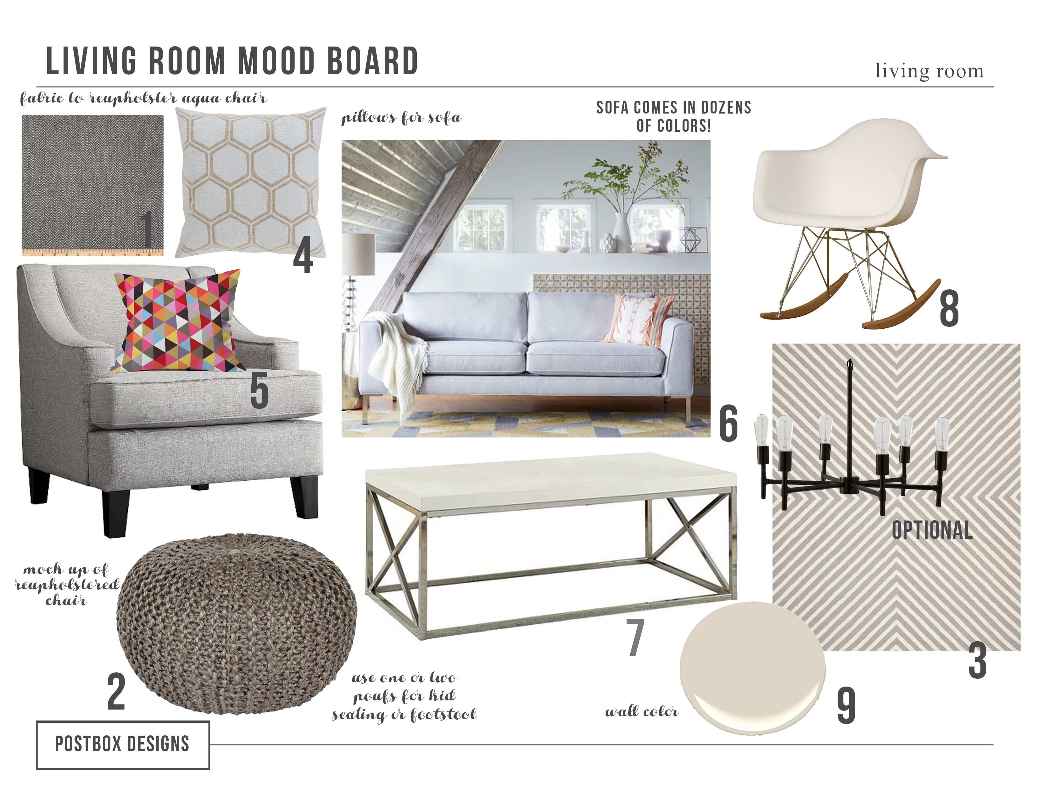 Modern Living Room Mood Board By Postbox Designs Postbox